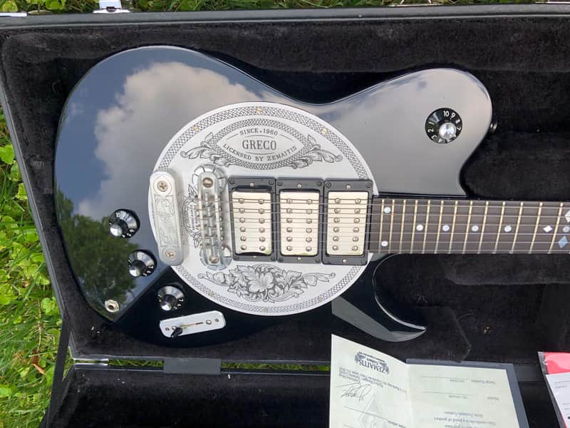 Zemaitis Greco Disc Front GZ-3200DF Ronnie Wood 2006 - Black image 1