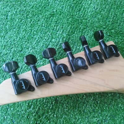VINTAGE 90S MIJ JAPAN JACKSON DK CUSTOM FINISH PROJECT SUPER STRAT DINKY HSS 22 JUMBO FRETS FLOYD ROSE 1990s ORIGINAL FACTORY CUSTOM TIE DYE FINISH image 8