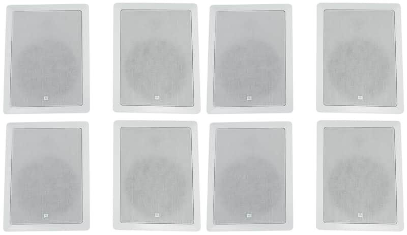 (8) JBL Control 128 W 8" 2-Way In-Wall Speakers For Home/Restaurant/Bar/Cafe image 1