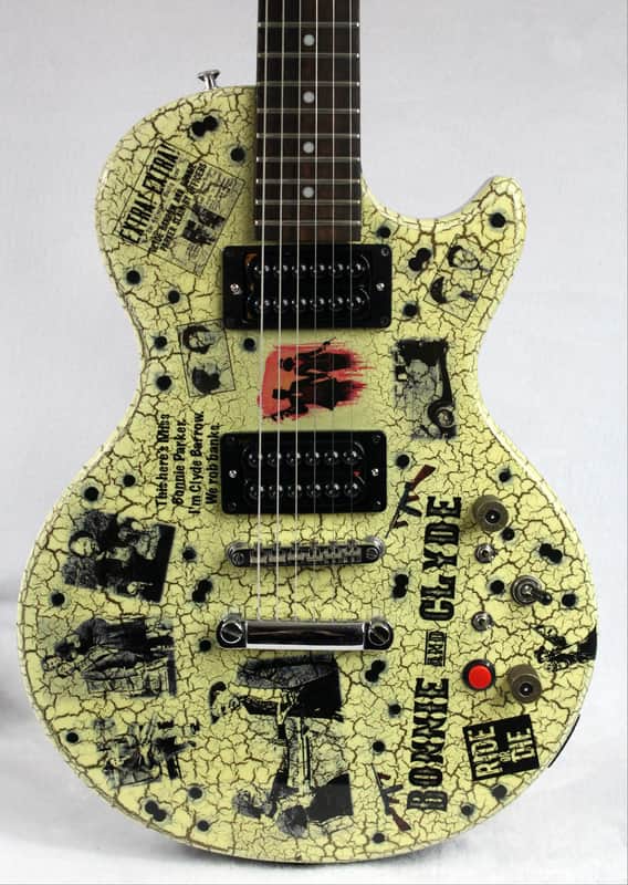 Custom Crackle Painted and Upgraded Epiphone LP Special ll Guitar with Matching Headstock image 1