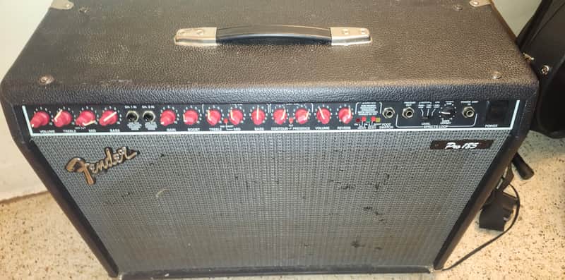 Fender Pro 185 1990's - Black and Red 2-Channel 150-Watt 2x12" Solid State Guitar Combo Amp image 1
