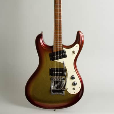 Mosrite Ventures Mark I Solid Body Electric Guitar (1965), ser. #1973, original brown alligator hard shell case. image 1