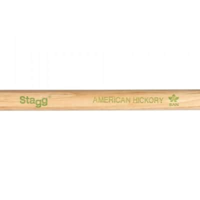 Stagg SHV5AN Pair Of Hickory Drum Sticks V Series 5A Nylon Tip image 4