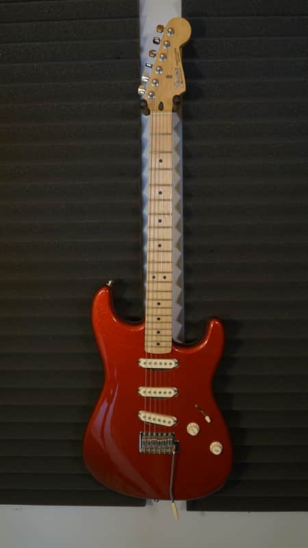 Fender 60th Anniversary  Stratocaster Red Sparkle Electric Guitar No Pick Guard image 1