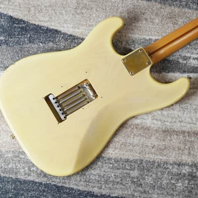 Fender Japan STR-135RK SWS Richie Kotzen Signature Stratocaster MIJ 1993-1994 See-Thru White Sunburst image 4