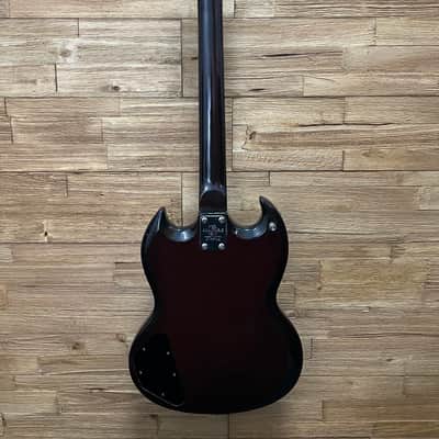 Carlo Robelli SG Style guitar  1970's  MIJ- Red/brown burst w/OHSC image 12