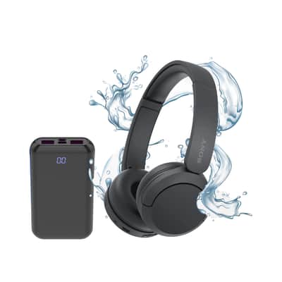 Sony WH-CH520 Compact Wireless Bluetooth On-Ear Headphones (Black) bundle