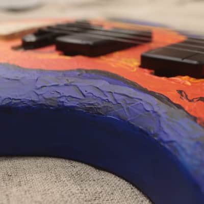 Lignum Single Cut Guitar 2024 Hand Painted Clear Satin image 8