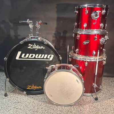 Ludwig Accent Combo 5 Piece Drum Set - Wine Red image 1