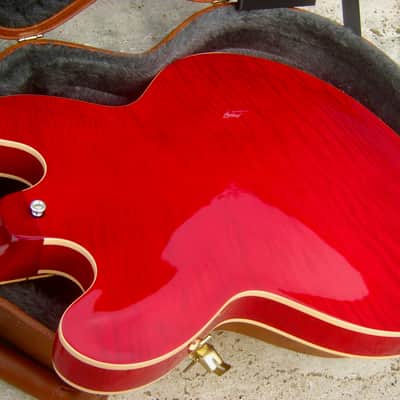 ♚ GEM !♚ 2013 Gibson ES-335 Dot Figured LEFT HANDED ♚ CHERRY 'AAA' FLAME ♚ 60's Neck *Lefty image 22