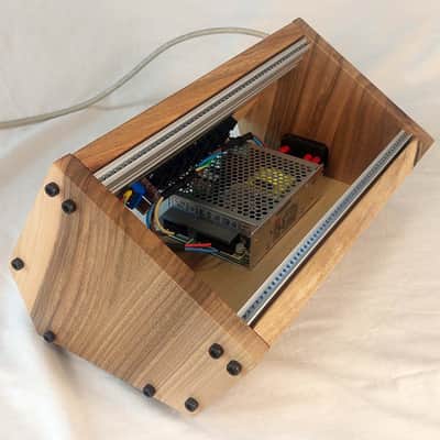 3U / 56hp Eurorack case EVA • Rails + Threaded strips / Walnut / Powered image 9