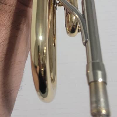 Martin IMPERIAL , TRUMPET W double Reverse LP tuning slide , 2 Mouthpieces and Hard case 1952 - Clear Lacquer image 9