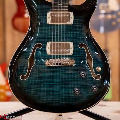 PRS SE Hollowbody II Piezo Peacock Blue Smokeburst image 1