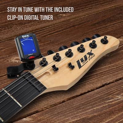 LyxPro Beginner CS 30” Electric Guitar & Electric Guitar Accessories, Pink image 5