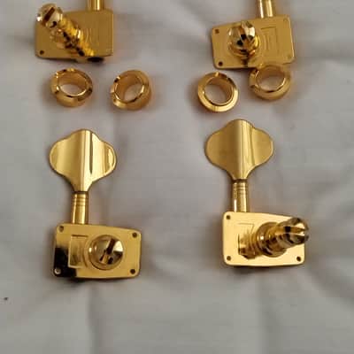 Jin Ho Gold Bass Tuners 2L + 2R (NOT 4 in a line) image 5
