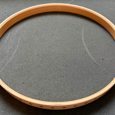 Craviotto 12" Wood Hoops with Red Inlay image 6