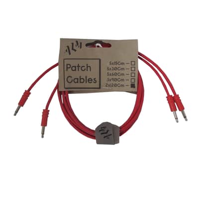 ALM Busy Circuits ALM-PC001x120 Eurorack Patch Cables (2 x 120cm) - Red image 1