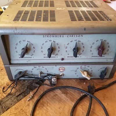 Stromberg-Carlson AU35 AU-35 Tube PA Amp Pre Mixer 30 Watts Mono HUGE 1950s - Grey Steel image 1