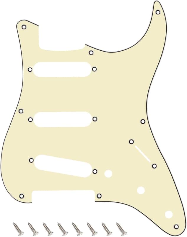 8-Hole Strat SSS Guitar Pickguard Vintage Style Guitar Scratch Plate image 1