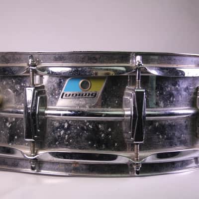 *Ludwig Supraphonic Snare Drum 14x5"Vintage 70s Blue/Olive Badge Chrome Aluminum image 1