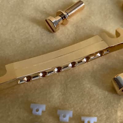 Gibson ABR-1 “Wired” Bridge and Lightweight Aluminum Stop Bar Tailpiece-Combo-Gold image 6