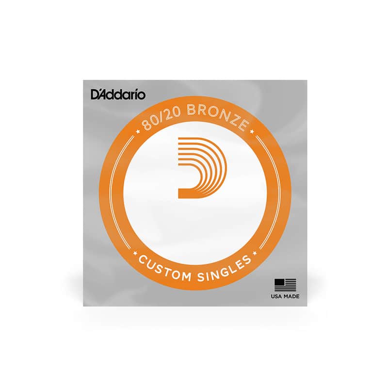 D'Addario - BW049 - 80/20 Bronze Wound Single Acoustic Guitar String .049 image 1