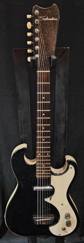 Silvertone 1448 with Case Amp Black 60s (USED) image 1