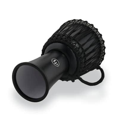 LP 10-inch Rope Tuned Circle Djembe with Perfect-Pitch head - Black image 3