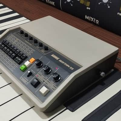 Korg KR-55 Rhythm 55 grey with S-2 Dual Footswitch image 3