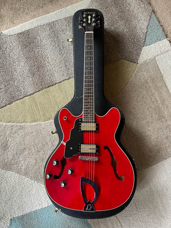 Left Handed DeArmond Starfire Crimson Red Transparent 1999 image 1