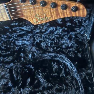 Suhr Modern Antique Vintage Yellow with Roasted Flame Maple Neck, WOW! image 16