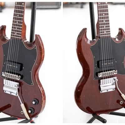 1969 Gibson SG Junior with Vibrola and a Large Guard in Cherry image 9