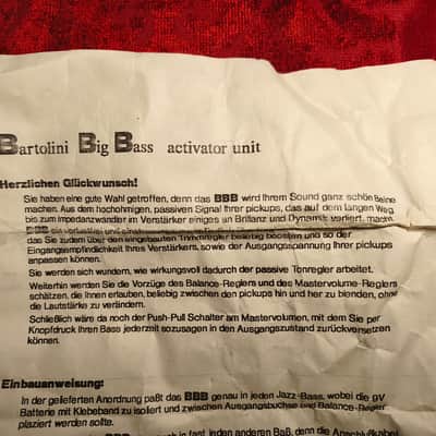 Vintage 1980s Bartolini BBB Big Bass Activator Onboard Preamp Set - NOS in OVP Bild 5