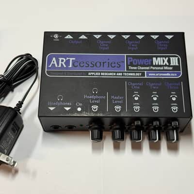 ART PowerMix III 3-Channel Personal Mixer 2012 - Present - Black image 1