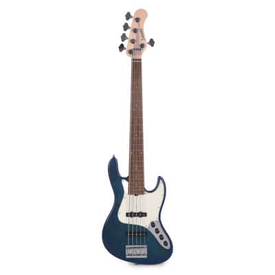 Sadowsky MetroLine 21-Fret Vintage JJ Bass 5 String, Red Alder Body, Bora Blueburst Transparent Satin image 4