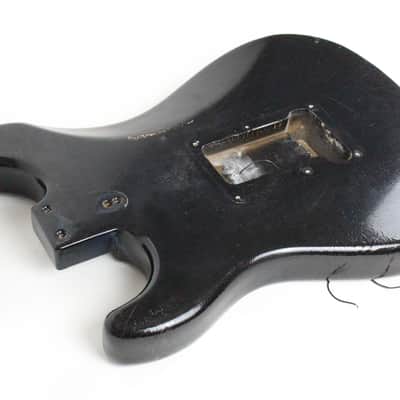 1979 Vintage Fender Stratocaster ~Killer RELIC~ Factory BLACK Ash BODY Strat USA 1970s CBS Era image 12