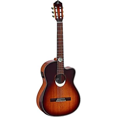 Ortega ECLIPSESU-C/E Classical Acoustic-Electric Guitar Regular Brown Sunburst image 3