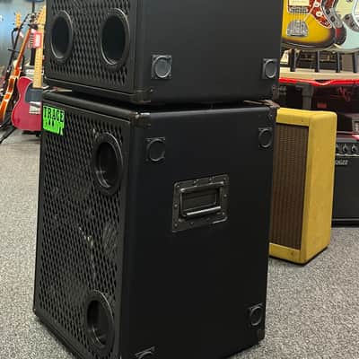 Trace Elliot AH2007S Amp Head-2103X 210 Speaker Cab-1153T 115 Speaker Cab SMX Dual Compressor Complete Vintage Stack 1996 - Black image 11
