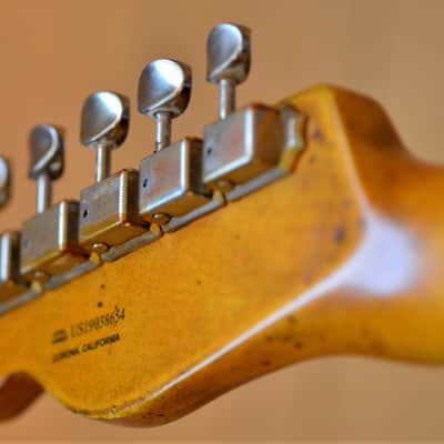 American Fender Telecaster 2019 Custom Heavy Relic Nitro Blue Sparkle image 8