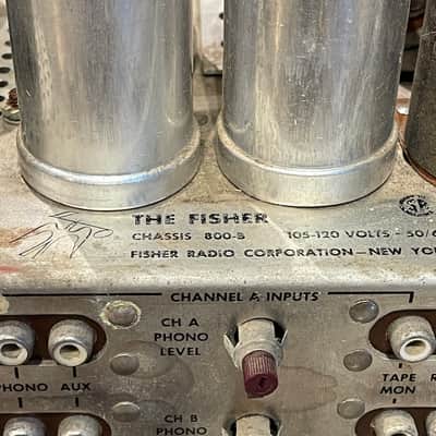 The Fisher 800-B stereophonic tube receiver non functioning as is for parts or restoration image 8