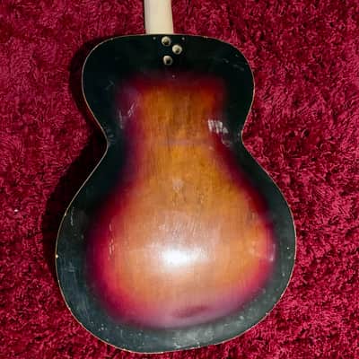Mindboggling Silvertone Dan Electro Frankenburst image 6