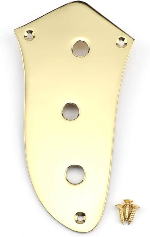 Fender Jaguar Stainless Steel Lower Control Plate - Gold image 1