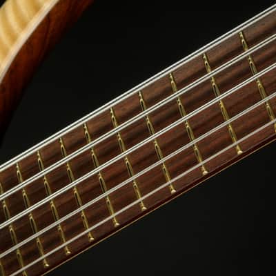 2023 Warwick Custom Shop Masterbuilt Infinity Flamed Maple 5 String - Natural Transparent High Polish image 9