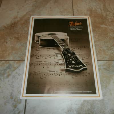 Vintage Circa 1971 Hofner "Fine Professional Guitars and Electric Basses" Catalog! Case Candy! image 1