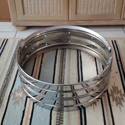 CLEAN! 1960s ROGERS DYNASONIC SNARE SHELL COB with Both BADGES!  CHROME over BRASS One Owner! *LOW SERIAL NUMBER *VINTAGE image 10