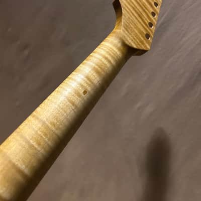 Ferocious Flame Maple Strat Guitar Neck Fits Fender & Warmoth image 13