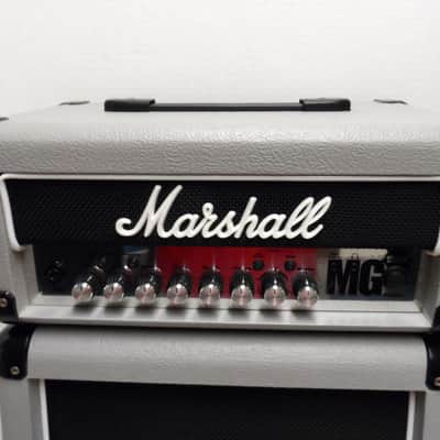 Marshall MG15 HFX LEAD MG 15 Watt Guitar Head Cabs Amp Amplifier MINI MICRO Stack Vintage SILVER 170 image 1