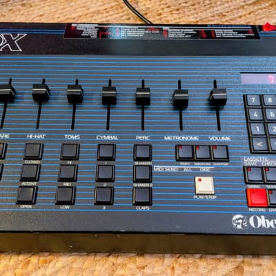 Oberheim DX 1982 — Fully Serviced, Electrongate MIDI & RAM Upgrade (No Battery Needed) - Blue with Wood Sides image 3