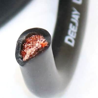 Four-gauge 100 Foot Black Pure Copper Stranded Power Cable Content Oxygen Free Copper Stranded Wire Style With Thick Black Outer Jacket Power Rating DEEJAY LED TBH4100BLKCOPPER image 2