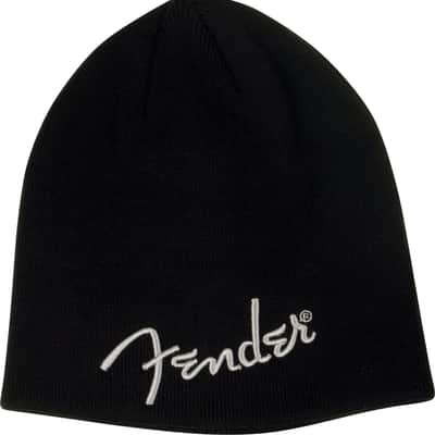 Fender #9106111706 Script Logo Beanie Black Hat image 2